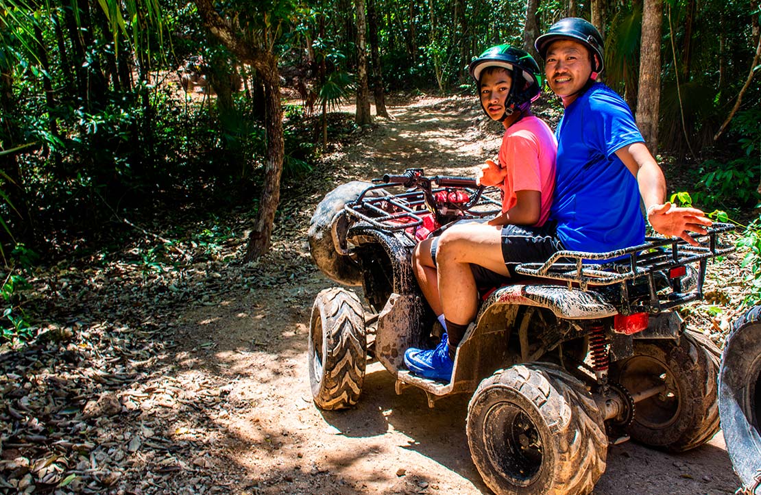 Combo 3x1 ATV compartido, Caballos, Tirolesa y Cenote
